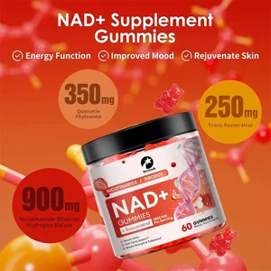 Kexinsh NAD Gummies Supplement Aging Defense Liposomal NAD Nicotinamide Riboside Resveratrol 1500mg Nad Plus Vitamin B3 D3