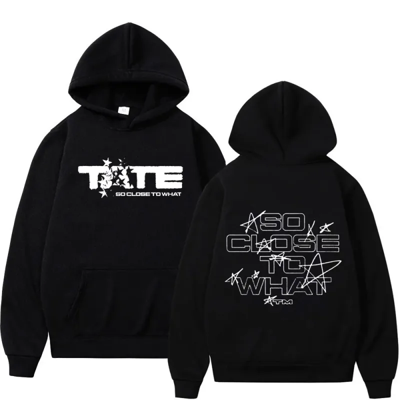 26Men Women Clothing Long Sleeve Hooded Sweatshirts Tate McRae So Close To What Album Hoodies Fleece Vintage Oversized Pullovers