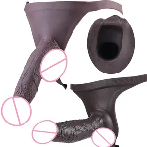 Silicone Penis Extend Sleeve насадка на член Sex Toy Realistic Skin-Like Hollow Dildo Thongs For Men Delay Ejaculation 18+