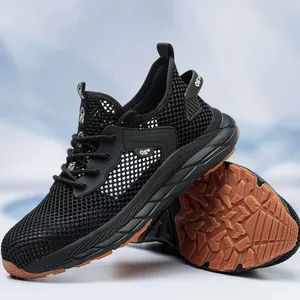 Official-website Summer Men's Safety Shoes New Lightweight Breathable Casual Shoes Anti-slip Anti-smash Anti-stab Work Shoe 2026