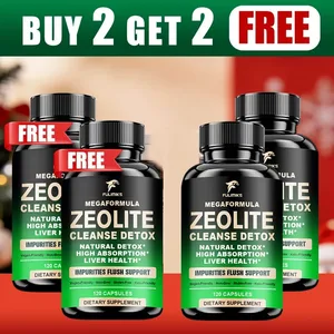 Buy 2 Get 2 Free! Zeolite Cleanse Detox Capsules Clinoptilolite Clay for Heavy Metal & Toxin Removal Natural Full-Body Cleanse