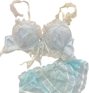 Japanese Style Lace Bralette Set Sexy Cute Underwear with Steel Ring for Small Breasts Push Up Bra & Panty Set Hot Sale Now!