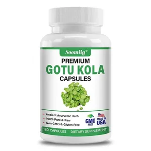 Gotu Kola Capsules 1300mg - Ginkgo Biloba Brain Health Memory & Focus Calm Nerves Skin & Circulation Support Non-GMO