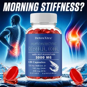 Antarctic Krill Oil 3000mg Capsules Omega-3 EPA DHA Astaxanthin & Phospholipids Antioxidant Heart Brain Joint & Eye Support