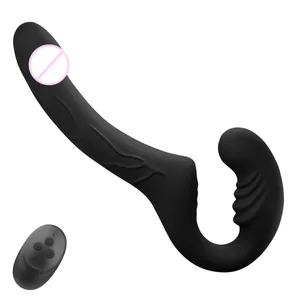 6 Inch & 4 Inch Strap On Double Sided Dildo 10 Strong Vibrating Anal Clitoral G Spot Vibrator Pegging & Lesbian Sex Toys
