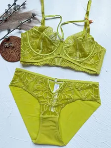 high quality sexy lace women bras and brief two piece set push up lace B C D cup wire summer lingerie underwear purple green