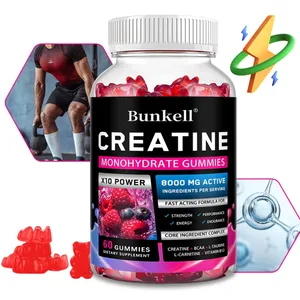 Creatine Monohydrate Gummies - 8000 Mg Pre/post Workout Fitness Strength Muscle Building Provide Energy Supplements