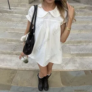 Peter Pan Collar Harajuku Sweet Style Y2K Dress Vintage vibe Punk Casual A-line skirt Fashion Spicy Girls Cleanfit​ Mini Skirt