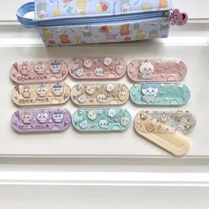 New yiji Cartoon Folding Small Comb Portable Pocket Makeup USAGI うさぎ ハチワレ Hachiware Mini Cute Comb Bangs Comb Gift