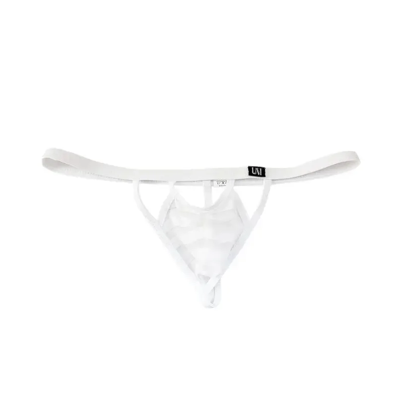 New See-through Mesh Low Rise Mens T-Back Thong Thin Stretch Soft Breathable Lightweight Sexy Underwear