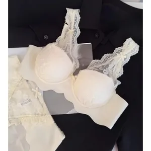 Women's Wireless Push Up Bra Set Small Chest Sexy Lingerie Comfortable Bralette Panty Set Ideal for Layering & Everyday Wear