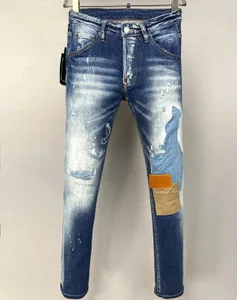 new Europe design Men Jeans Denim Pants Designer slim Coolguy Cotton blue best quality button Pocket Stretch D2 jeans pant