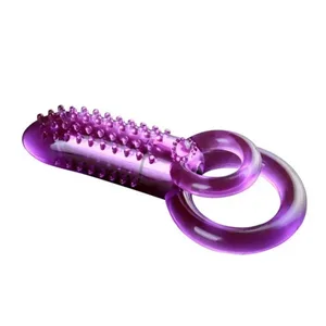 Vibrating Cock Ring With Tongue Clitoral Stimulator Raised Nodules Anal Beads For Couple Play Adult Sex Toys Penis Ring Wearable
