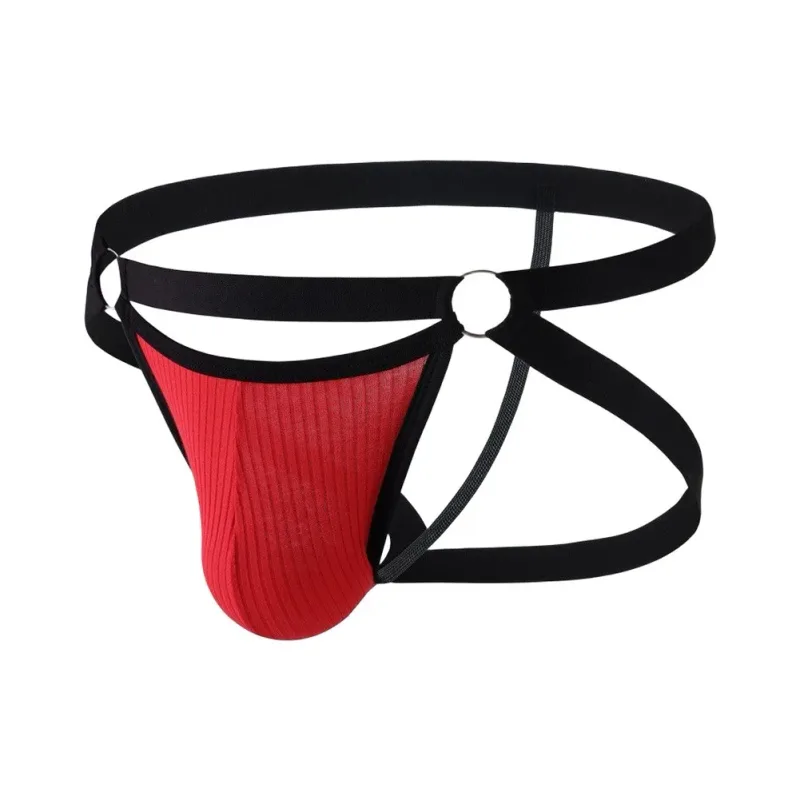 Mens Jockstrap Underwear Low Waist Breathable Athletic Supporter Jock Straps Underpants Gay Male Hollow Back Lingerie