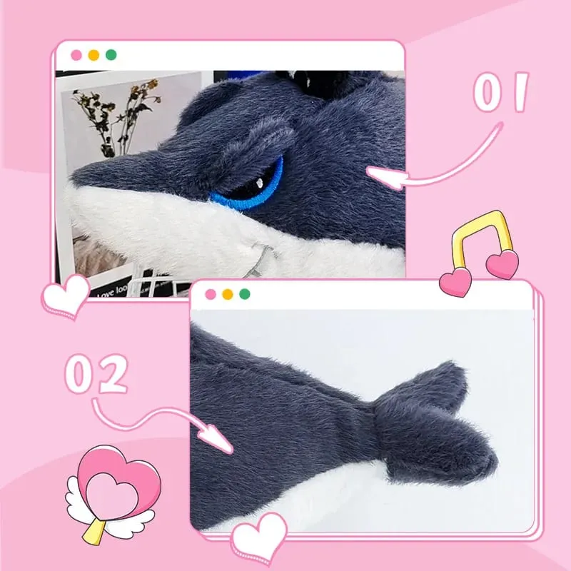 Pirate Great White Shark Plush Doll Bedroom Sofa Ornament Shark Pillow Plush Toy Children's Birthday Christmas Gift — image 5