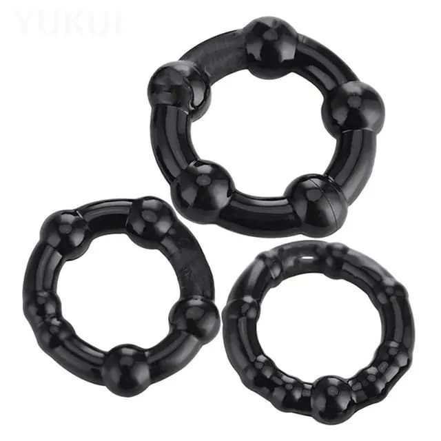 Silicone Cock Penis Rings with Enlargers Erection Enhancing Ultra Soft Long Lasting Stronger Adult Sex Toys for Men Couples