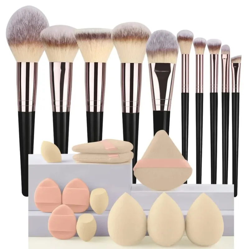 Luxe Makeup Brushes Set Soft Fluffy Cosmetics Foundation Blush Powder Eyeshadow Kabuki Blending Makeup Brush Beauty Tool