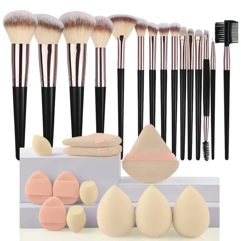 Luxe Makeup Brushes Set Soft Fluffy Cosmetics Foundation Blush Powder Eyeshadow Kabuki Blending Makeup Brush Beauty Tool
