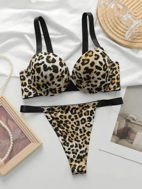 Conjunto de sutiã e calcinha feminino, cor sólida, íntimo, 3/4 copo, camiseta, push up, roupa íntima, conjunto de lingerie para mulheres S-L — image 8