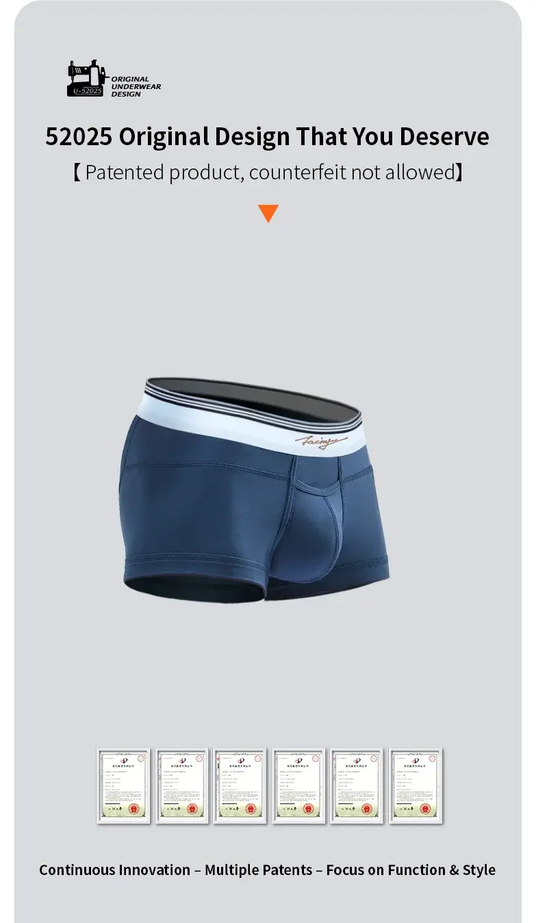 52025 Men's Boxers Men's Trunks – Premium Ultra-Soft Micro Modal for Exceptonal Comfort & Style. Boxers with Horizontal Fly