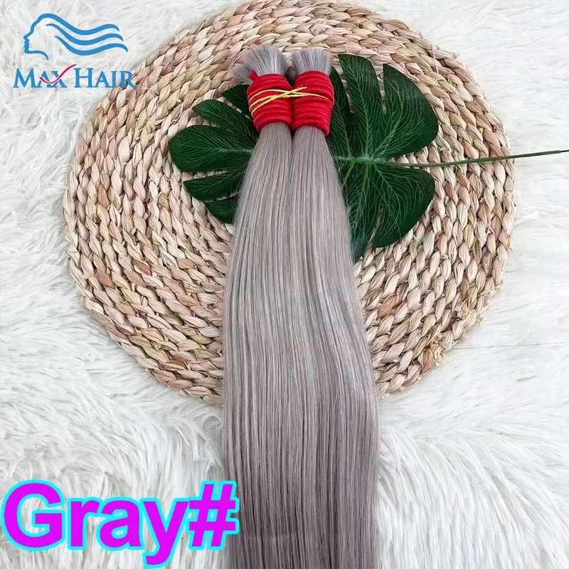 Human Hair Bulk No Weft 100% Bundles 613 Straight Highlight Original Bulk Extensions Russian Natural Unprocessed Blonde Hair — image 17
