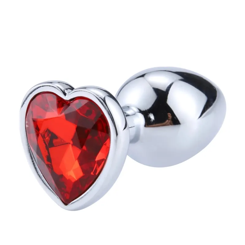 Metal Anal Plug for Beginner Crystal Heart Shape Butt Plug Masturbation Stimulator For Women Dildo Sex Toy Men Prostate Massager — image 7