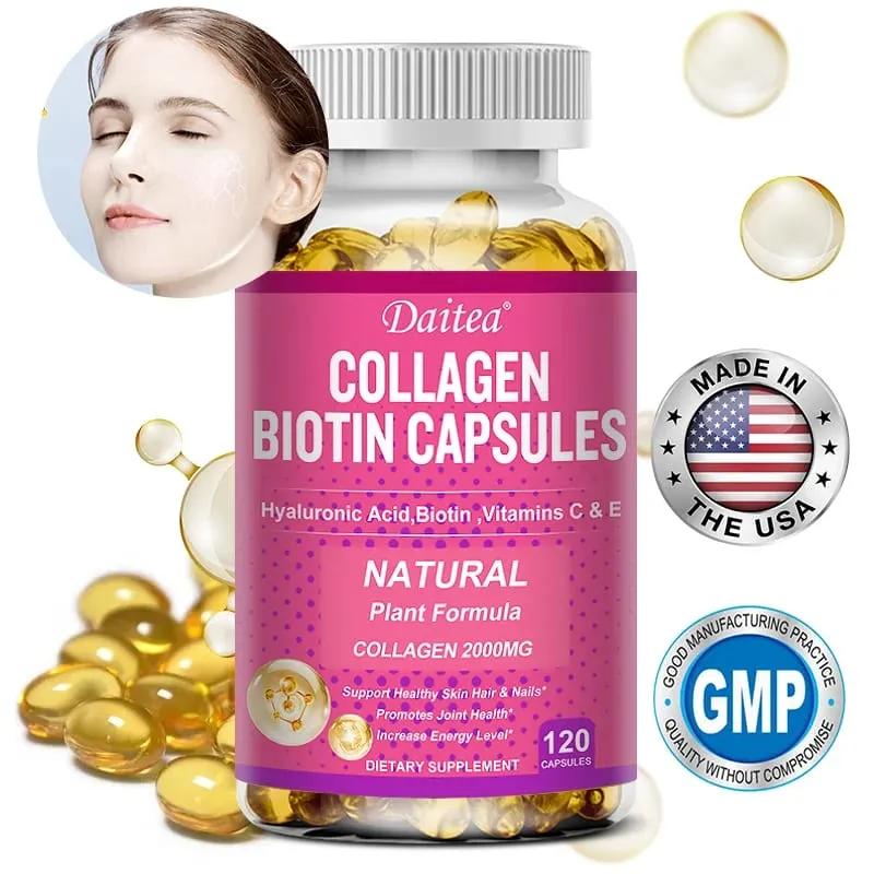 Daitea Collagen Biotin Capsules support healthy skin joints hair and nails antioxidant and non-GMO — image 1