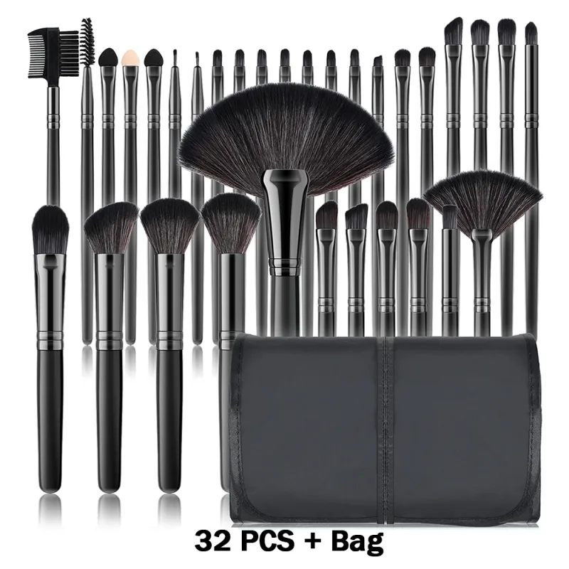 18/32Pcs Makeup Brushes Professional Soft Fluffy Cosmetics Foundation Powder Eyeshadow Kabuki Blending Blush Makeup Brush Tool — image 21