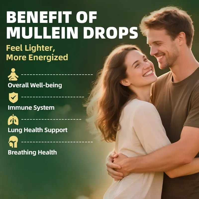 Mullein Leaf Extract Drops - Lung Cleanse - Powerful Mullein for Immune Support Detox & Respiratory Support - Herbal Supplements — image 3