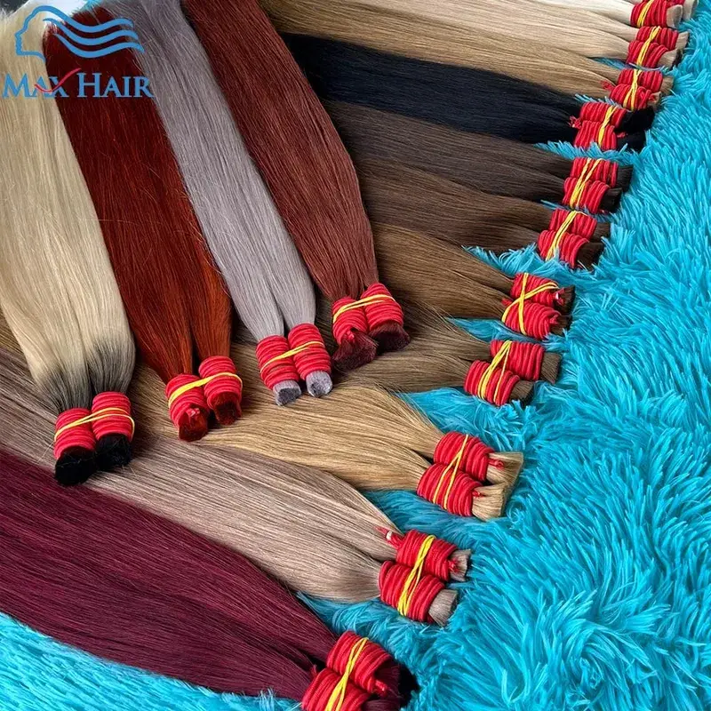 Human Hair Bulk No Weft 100% Bundles 613 Straight Highlight Original Bulk Extensions Russian Natural Unprocessed Blonde Hair — image 7