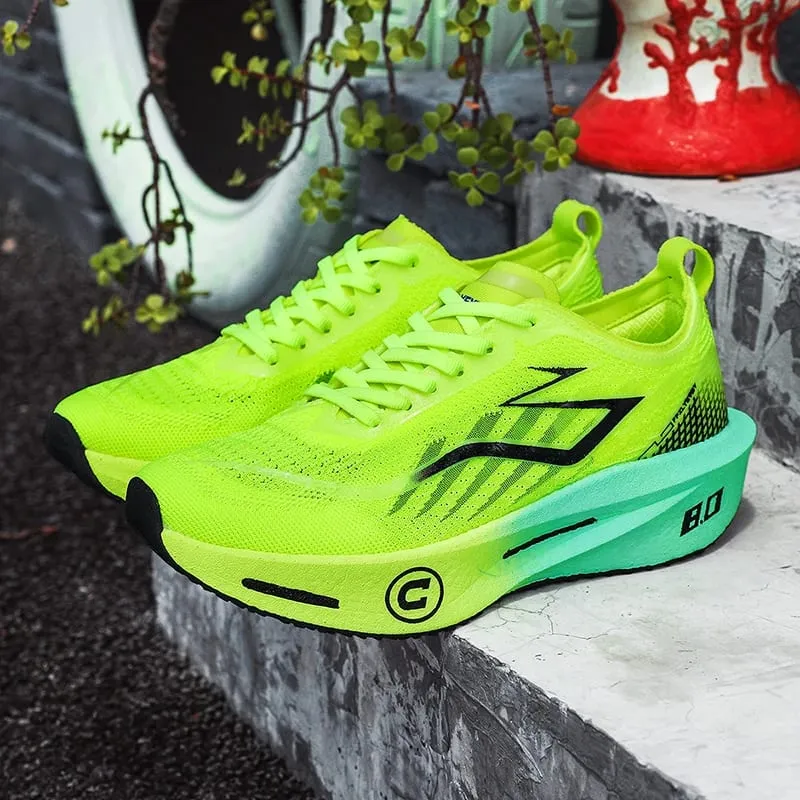 Men Casual Sports Running Shoes Marathon Carbon Plate Breathable Lightweight Men Comfortable Athletic Nonskid Sneakers Outdoor