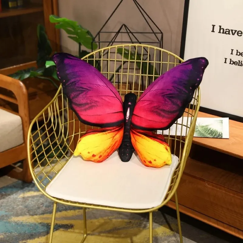 Colorful 3D Butterfly Pillow Decorative Animal Throw Pillows Print Accent Pillow Stuffed Cushion Bed Bedroom Couch Room Decor — image 12
