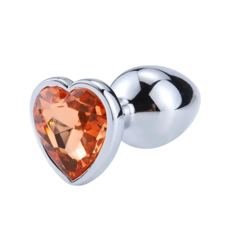 Metal Anal Plug for Beginner Crystal Heart Shape Butt Plug Masturbation Stimulator For Women Dildo Sex Toy Men Prostate Massager — image 15