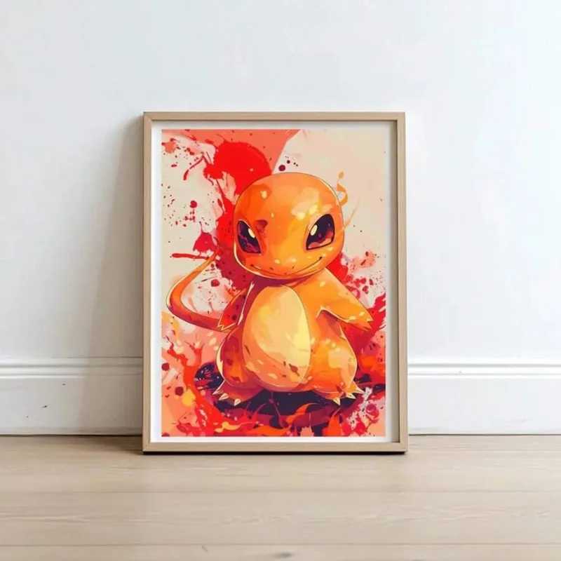 Anime pokemon pikachu charmander bulbasaur squirtle poster hd pintura em tela casa sala de estar pintura arte da parede presente das crianças