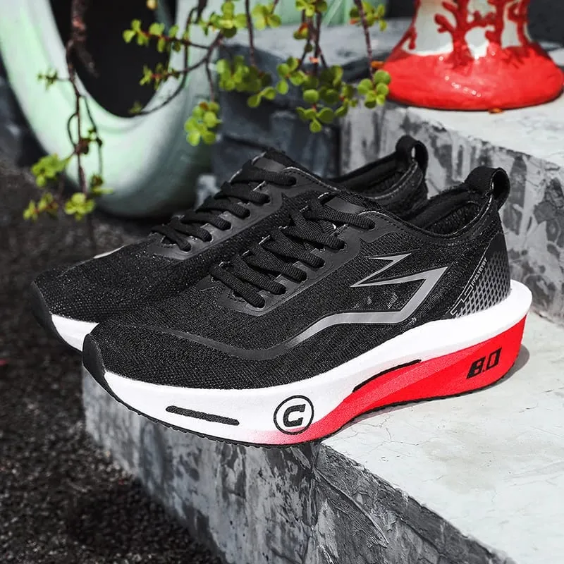 Men Casual Sports Running Shoes Marathon Carbon Plate Breathable Lightweight Men Comfortable Athletic Nonskid Sneakers Outdoor — image 3