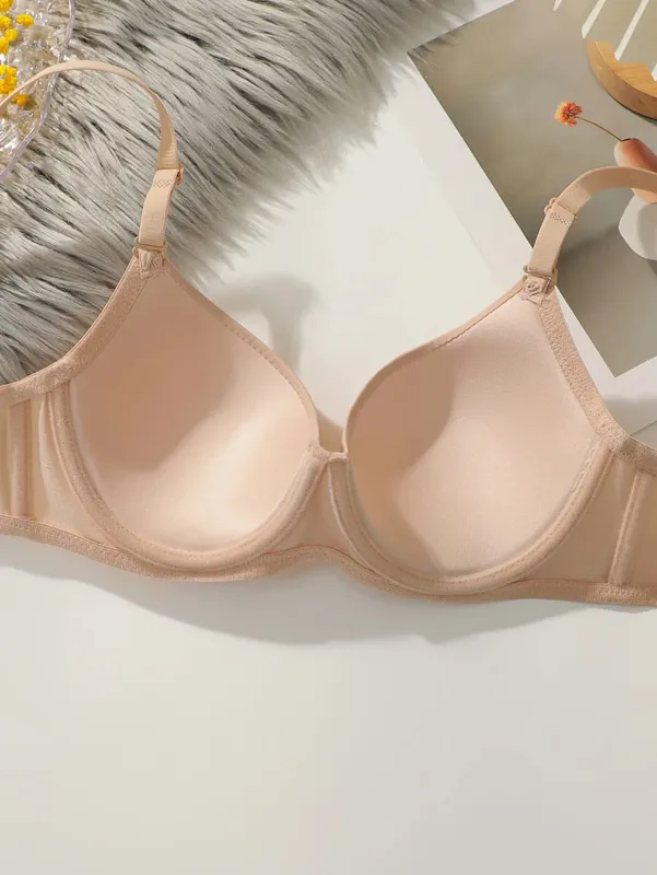 Solides Bügel-Dessous-Set für Damen, Push-Up-BH mit Stahlring, modische Damen-Unterwäsche, Panty, alltägliche BH-Sets — image 4