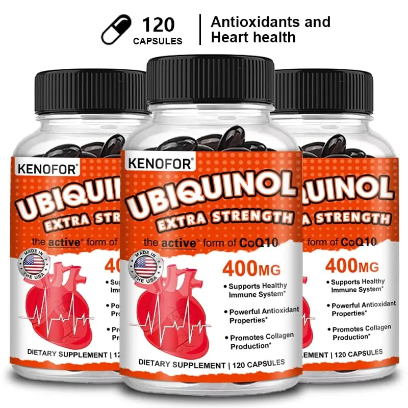 Coenzyme Q10 400 mg Softgel Antioxidant - Excellent absorbency active form for heart immune and skin health — image 1