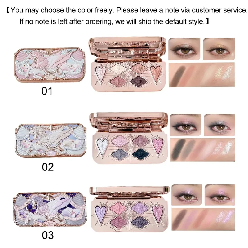 Flower Knows Knight Unicorn Makeup Set Eyeshadow Blush Lipstick With Tote Bag Cute Kawaii Beauty Gift Set Limited Edition