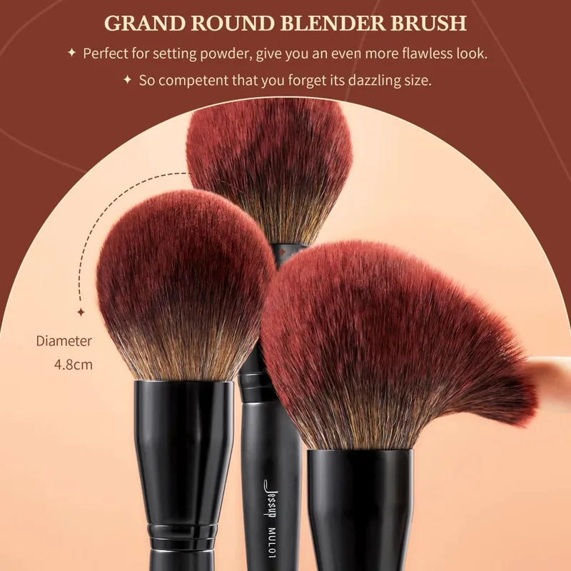 Jessup Makeup Brushes set 13/16/21pcs Premium Synthetic Big Powder Brush Foundation Concealer Eyeshadow Liner Wooden T271