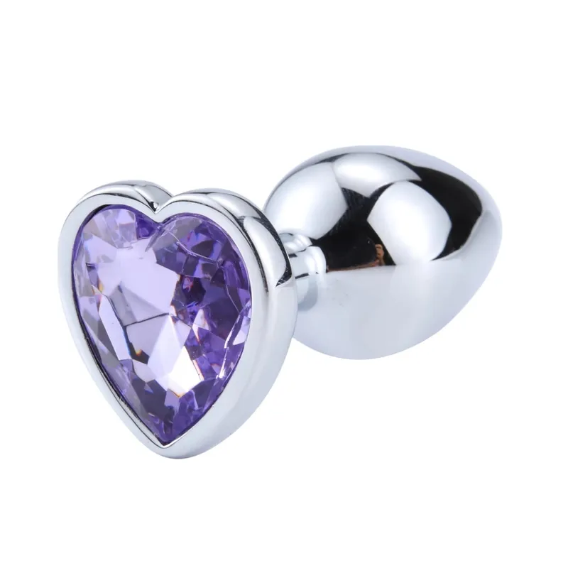 Metal Anal Plug for Beginner Crystal Heart Shape Butt Plug Masturbation Stimulator For Women Dildo Sex Toy Men Prostate Massager — image 12