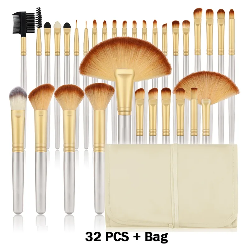 18/32Pcs Makeup Brushes Professional Soft Fluffy Cosmetics Foundation Powder Eyeshadow Kabuki Blending Blush Makeup Brush Tool — image 27