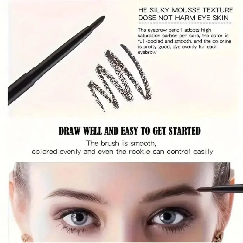 3pcs Waterproof Black Eyeliner Pencils-Smudge-Proof Long-Lasting &Beginner-Friendly Eye Makeup