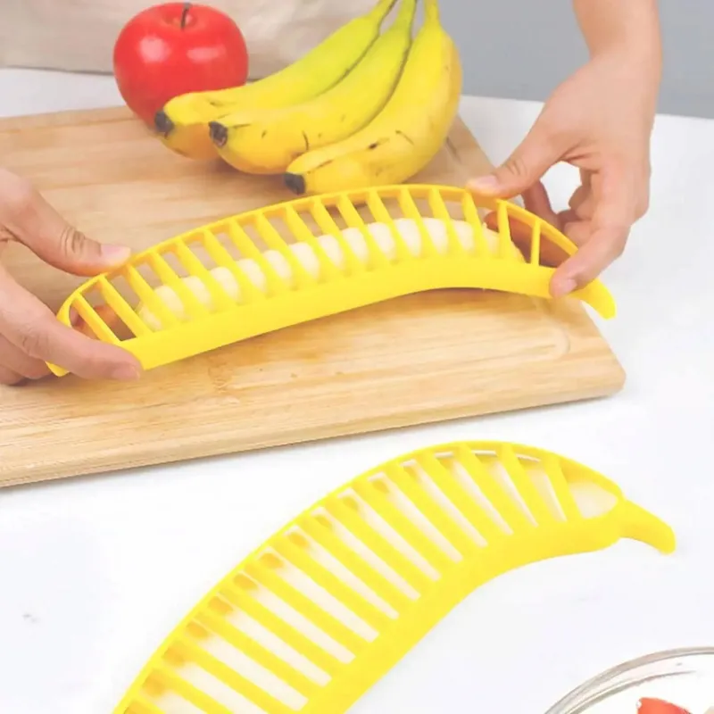 1pc divisor de banana prato de frutas salada de frutas fatiador de banana — image 2