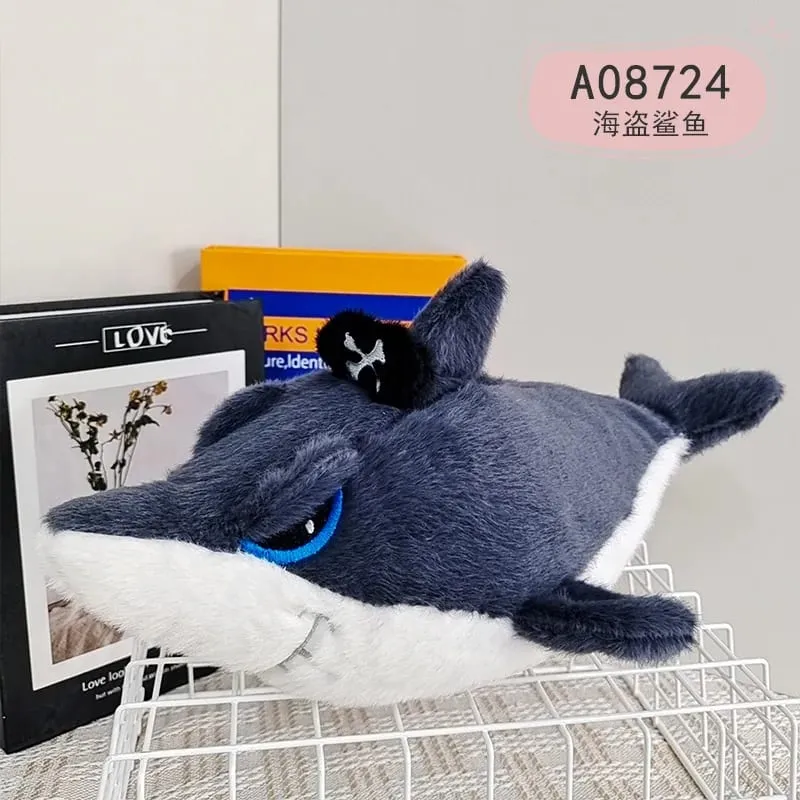 Pirate Great White Shark Plush Doll Bedroom Sofa Ornament Shark Pillow Plush Toy Children's Birthday Christmas Gift — image 3