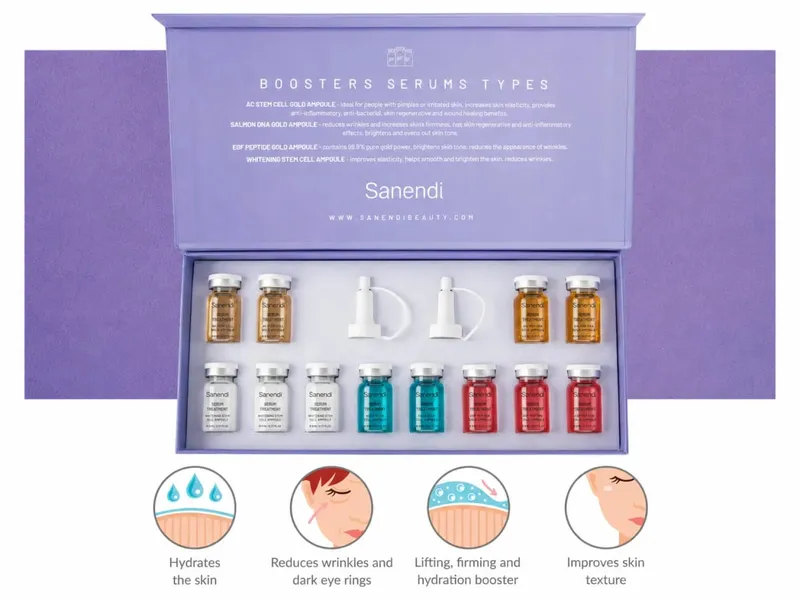 Korea BB Cream Glow Kit Foundation Cream Moisturise Niacinamide/Peptide Face Skin Care Serum Essence 8ml*12/4 — image 2