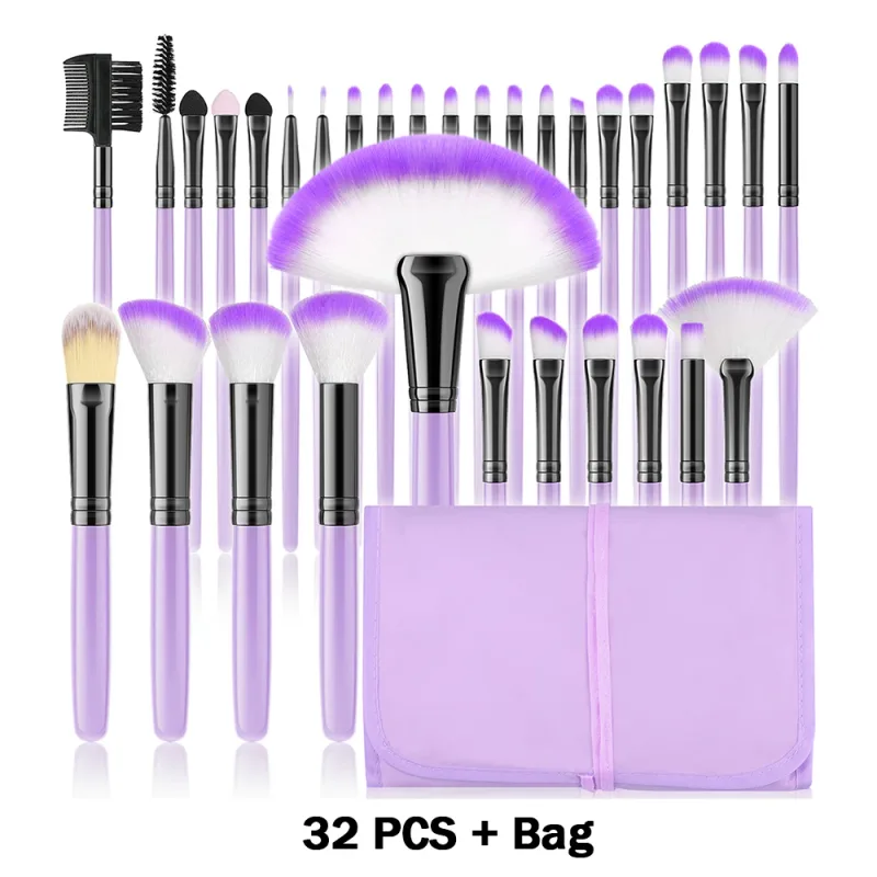 18/32Pcs Makeup Brushes Professional Soft Fluffy Cosmetics Foundation Powder Eyeshadow Kabuki Blending Blush Makeup Brush Tool — image 9