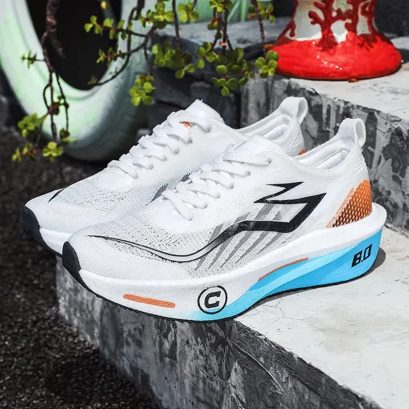 Men Casual Sports Running Shoes Marathon Carbon Plate Breathable Lightweight Men Comfortable Athletic Nonskid Sneakers Outdoor — image 2
