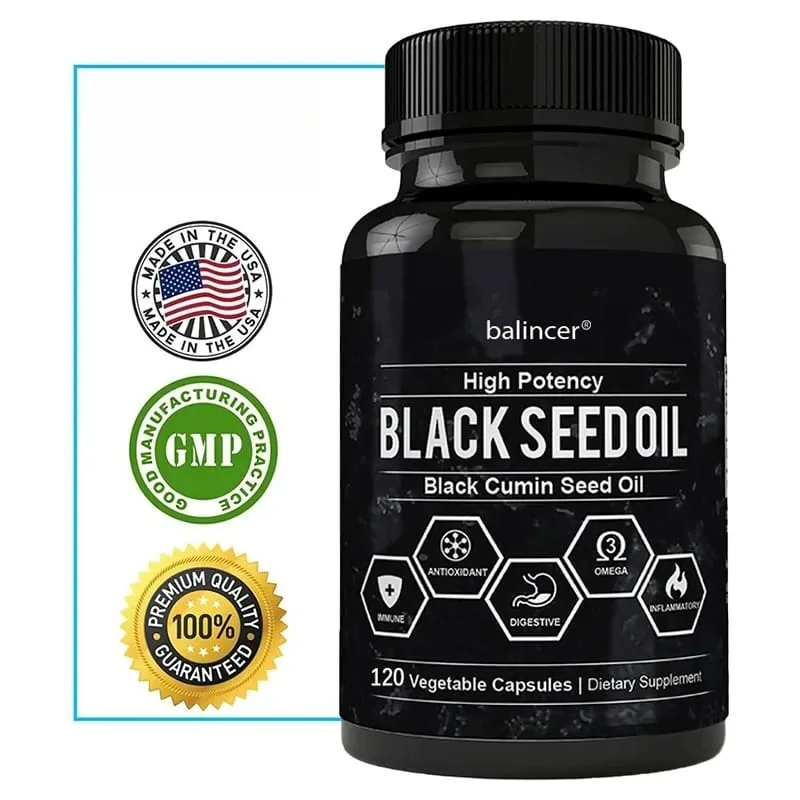 Black Cumin Seed Oil - Supports Immune Cardiovascular Hair Skin Digestive & Respiratory Health Promoting Overall Well-being — image 1