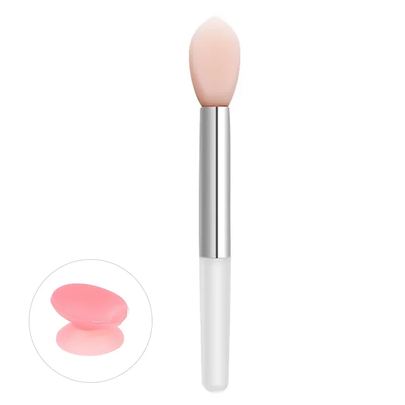 1PC Silicone Lip Balms Lip Mask Brush with Sucker Dust Cover Lipstick Cosmetic Makeup Brushes Lipstick Brush Storage Box — image 5
