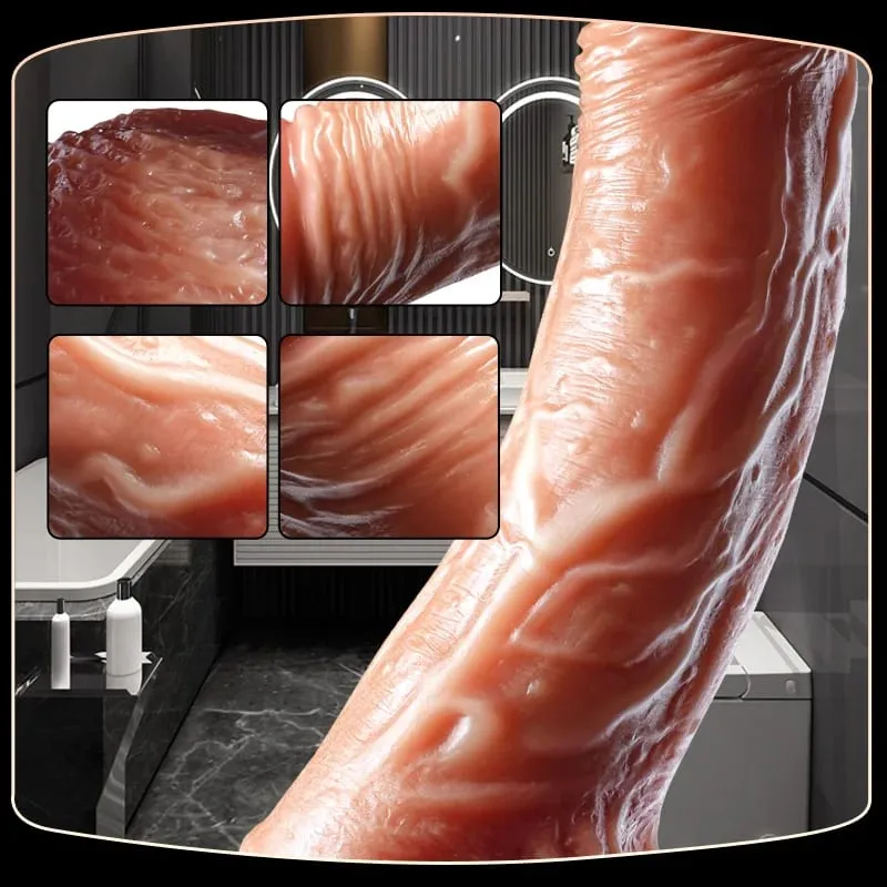 Realistic Skin Penis Thrusting Dildo Realistic Remote Vibrator Penis With Suction Cup Artificial Rubber Cock Sex Toy for Women